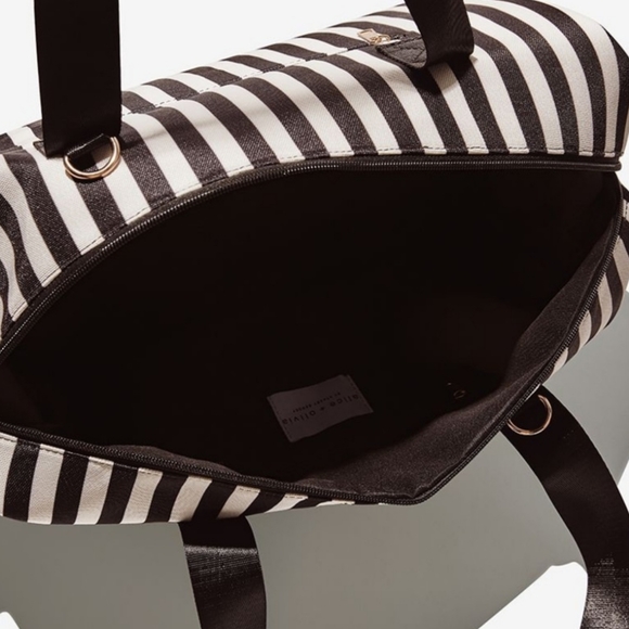 NWT Alice + Olivia Duffle Bag in Positano Stripe - Picture 6 of 8